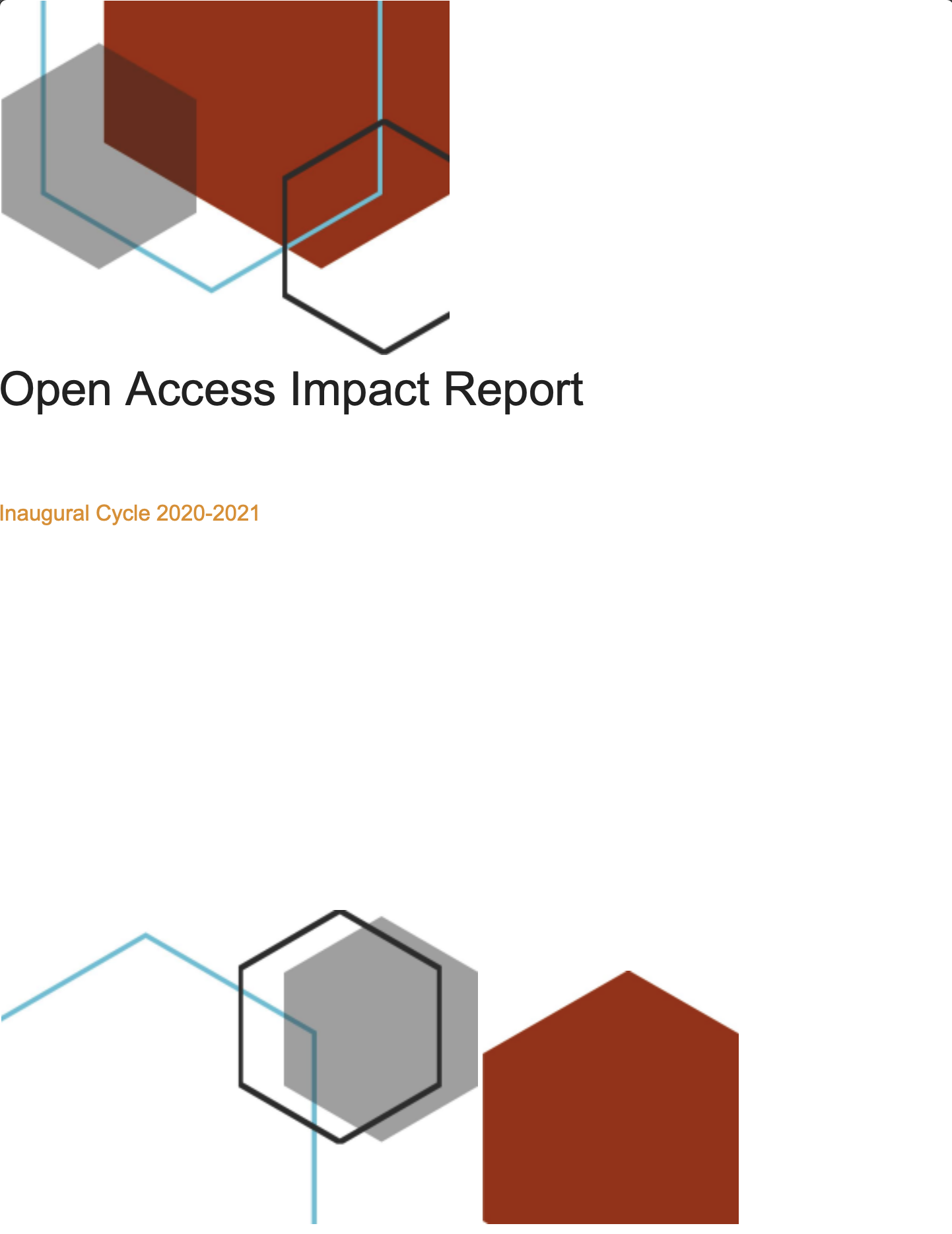 Open Access 2021 impact report cover