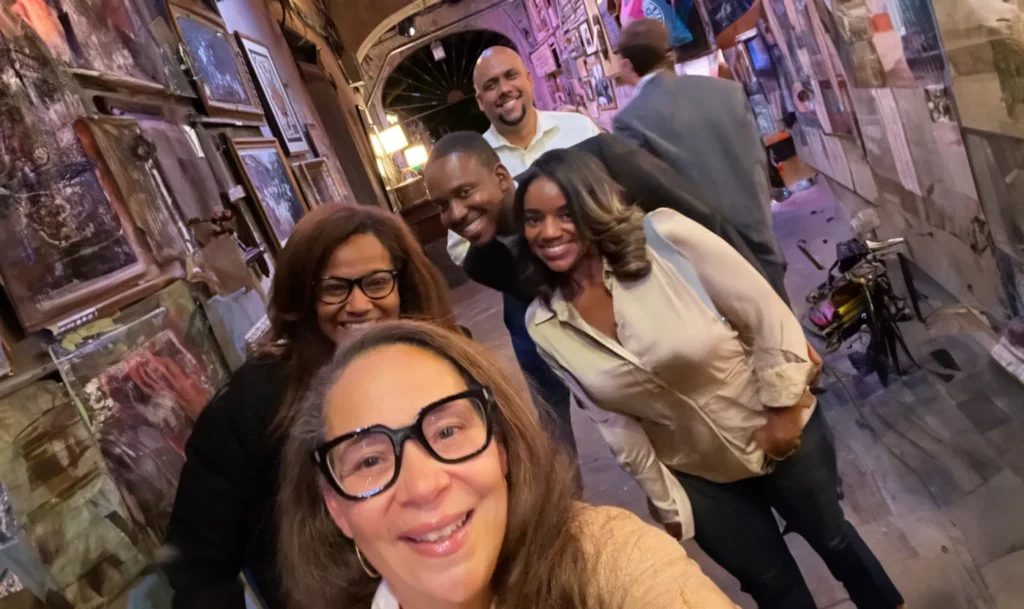 Fellows connecting at an Open Access program event